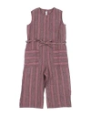 Il Gufo Toddler Girl Jumpsuit Dark Purple Size 6 Linen In Pink