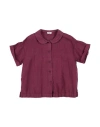 Il Gufo Toddler Girl Shirt Plum Size 6 Linen In Brown