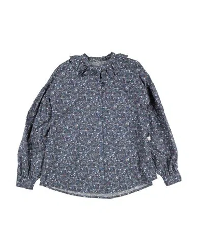 Il Gufo Babies'  Toddler Girl Shirt Slate Blue Size 5 Cotton