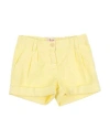 Il Gufo Babies'  Toddler Girl Shorts & Bermuda Shorts Pastel Yellow Size 4 Cotton, Elastane