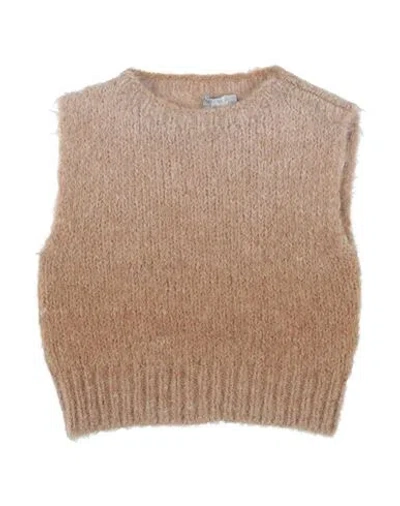 Il Gufo Babies'  Toddler Girl Sweater Camel Size 5 Alpaca Wool, Polyamide In Beige