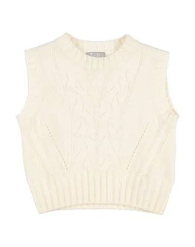 Il Gufo Babies'  Toddler Girl Sweater Ivory Size 3 Virgin Wool In Gold