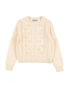 Il Gufo Toddler Girl Sweater Ivory Size 5 Virgin Wool In Brown