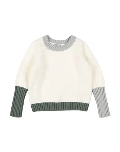 Il Gufo Babies'  Toddler Girl Sweater Ivory Size 6 Cotton In White