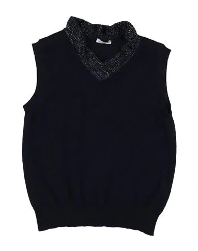Il Gufo Babies'  Toddler Girl Sweater Midnight Blue Size 6 Virgin Wool In Black
