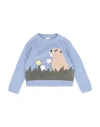 Il Gufo Toddler Girl Sweater Pastel Blue Size 6 Virgin Wool In Blue