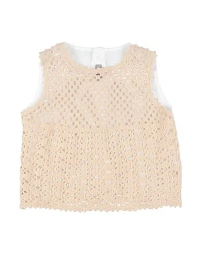Il Gufo Babies'  Toddler Girl T-shirt Beige Size 5 Cotton