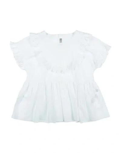 Il Gufo Babies'  Toddler Girl Top Ivory Size 4 Cotton, Elastane In White