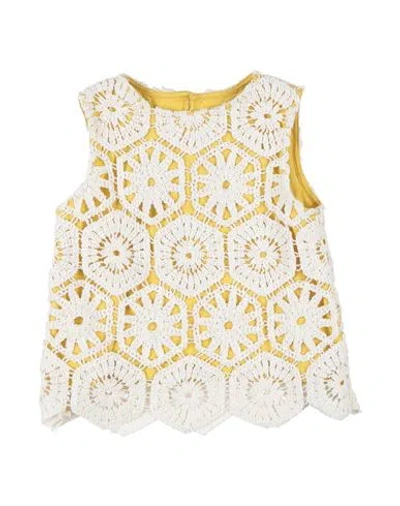 Il Gufo Babies'  Toddler Girl Top Ocher Size 5 Cotton In Yellow