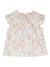 Il Gufo Floral-print Poplin Blouse In Pink