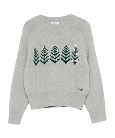 IL GUFO IL GUFO TREE-INTARSIA KNITTED JUMPER