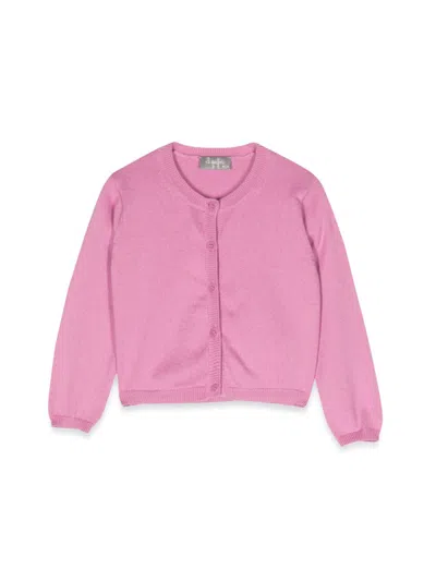 Il Gufo Tricot Cardigan In Pink