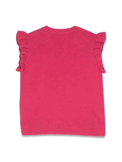Il Gufo Mini Tricot Vest For Girls In Pink
