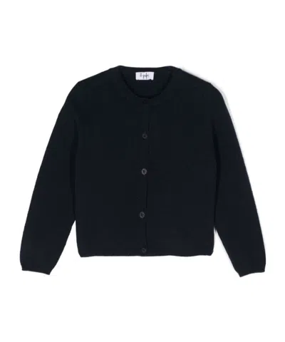 Il Gufo Tricot-knit Cardigan In Blue