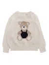 IL GUFO TRICOT SWEATER WITH TEDDY BEAR