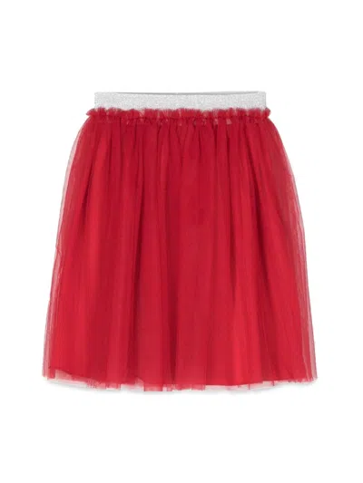 Il Gufo Tiered Mini Tulle Skirt For Girls In Blue
