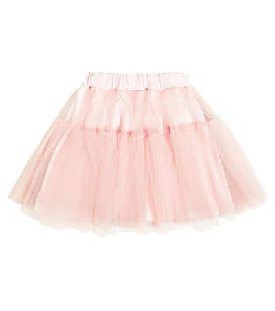 Il Gufo Kids' Tulle Skirt In Old Rose/old Rose