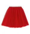 Il Gufo Tulle Skirt In Red