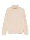 Il Gufo Turtleneck Wool Sweater In Neutral