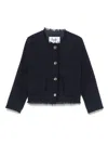 Il Gufo Tweed Jacket In Blue
