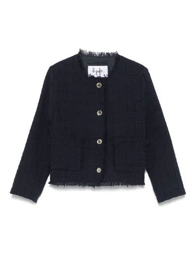 Il Gufo Kids' Tweed Jacket In Blue