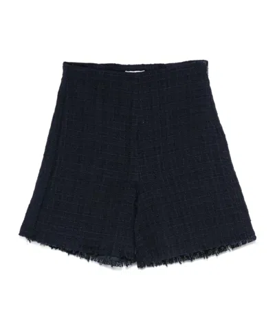 Il Gufo Tweed Shorts In Black