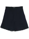 Il Gufo Tweed Shorts In Blue