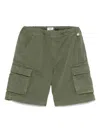 Il Gufo Twill Cargo Shorts In Green