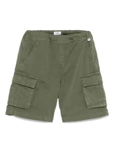 Il Gufo Kids' Twill Cargo Shorts In Green