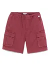 Il Gufo Cotton Cargo Shorts In Red