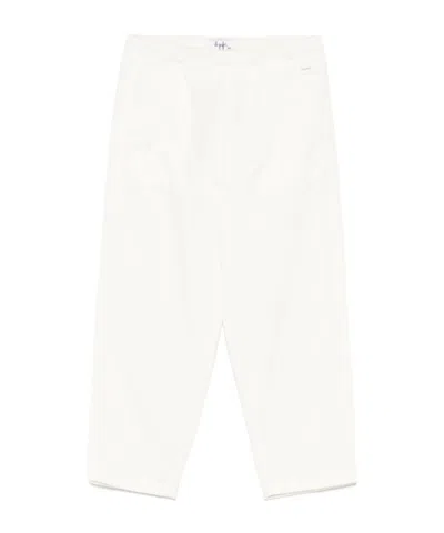 Il Gufo Twill Casual Pants In White