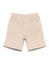 Il Gufo Elasticated-waist Cotton Shorts In Neutrals
