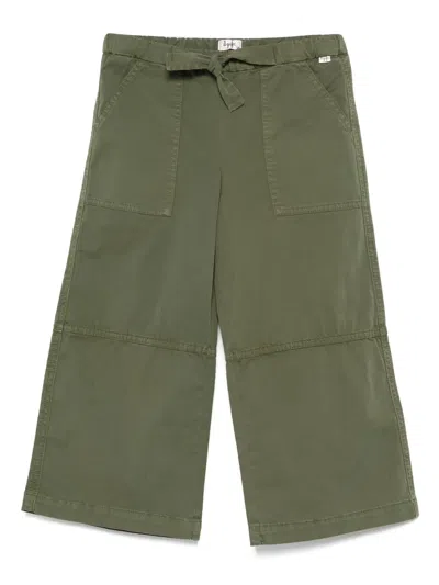 Il Gufo Kids' Twill Trousers In Green