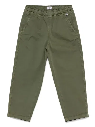 Il Gufo Kids' Twill Trousers In Green