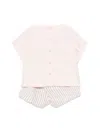 Il Gufo Two-piece Frappe Suit In Pink