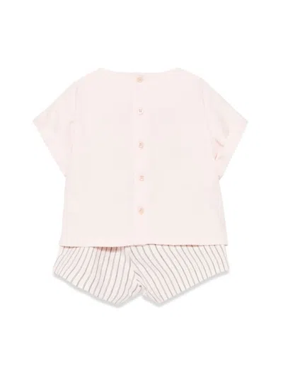 Il Gufo Kids' Two-piece Frappe Suit In Pink