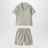 Il Gufo Two Piece Linen Set In Grey
