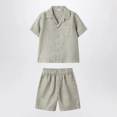 Il Gufo Two-piece Set Grey In Linen