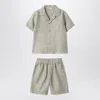 Il Gufo Two-piece Set Grey In Linen
