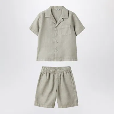 IL GUFO IL GUFO TWO PIECE SET GREY IN LINEN