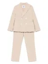 Il Gufo Herringbone Suit In Neutral