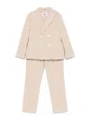 Il Gufo Herringbone Suit In Neutral