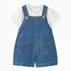 IL GUFO TWO-PIECE SUIT WITH BLUE DENIM DUNGAREES