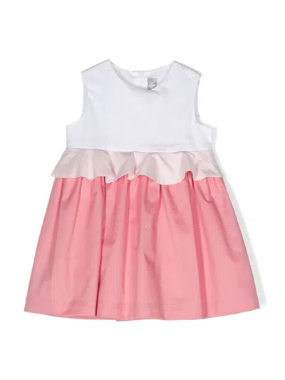 Il Gufo Kids' Two-tone Sleeveless Dress In Multicolour