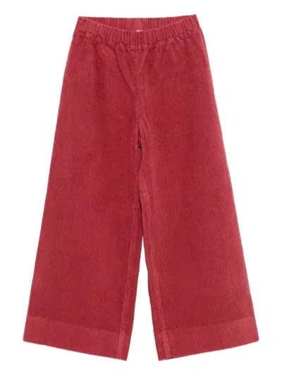 Il Gufo Unisex Long Pants For Kids In Burgundy