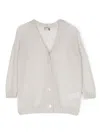 Il Gufo V-neck Buttoned Cardigan In Grau