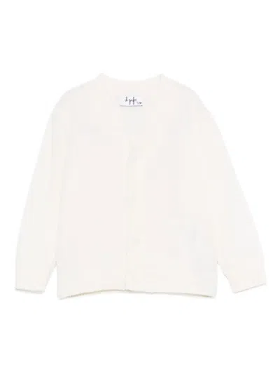Il Gufo Babies' V-neck Cardigan In White