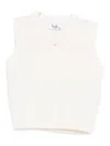 Il Gufo V-neck Sleeveless Sweater In White