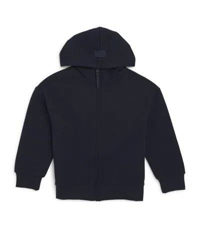 Il Gufo Kids' Vespa-print Zipped Hoodie In Blue