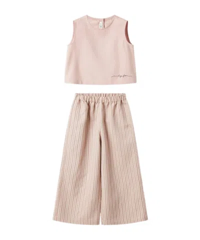 Il Gufo Vest  Pants 2 Piece Set In Nude
